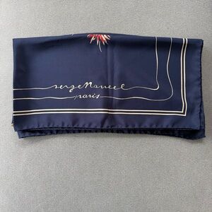 Serge Nancel Paris Navy Silk Scarf